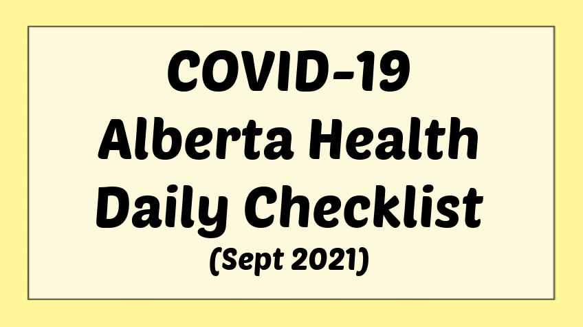 Alberta Health Daily Checklist