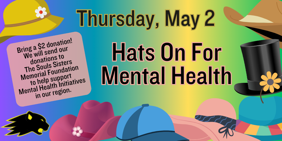 Hats On For Mental Health on May 2nd