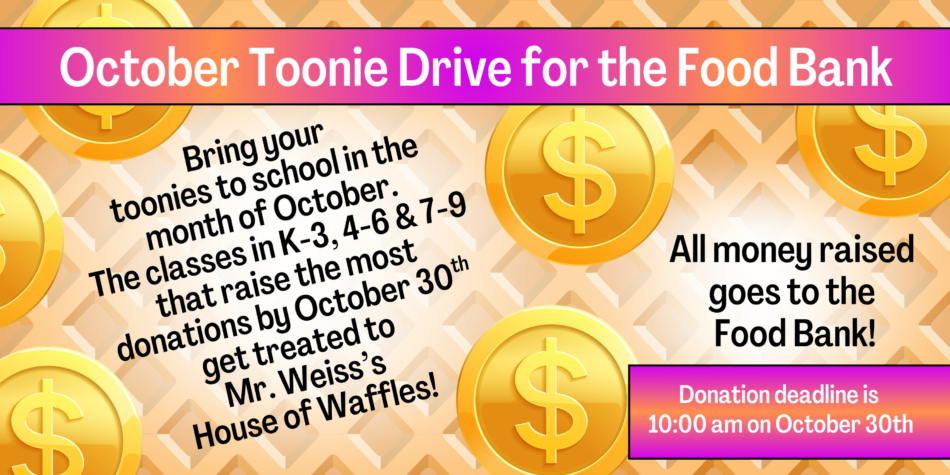 Toonie Drive for the Food Bank