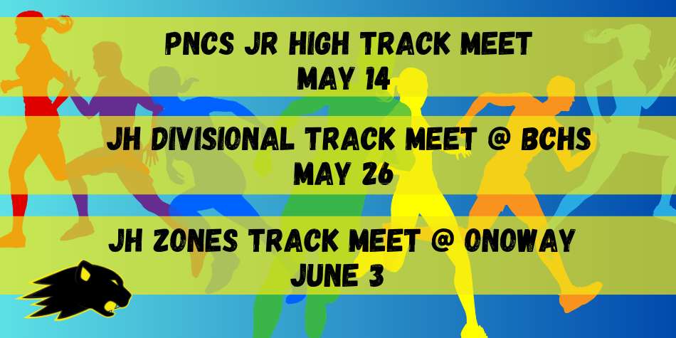 Jr High Track & Field Upcoming Events