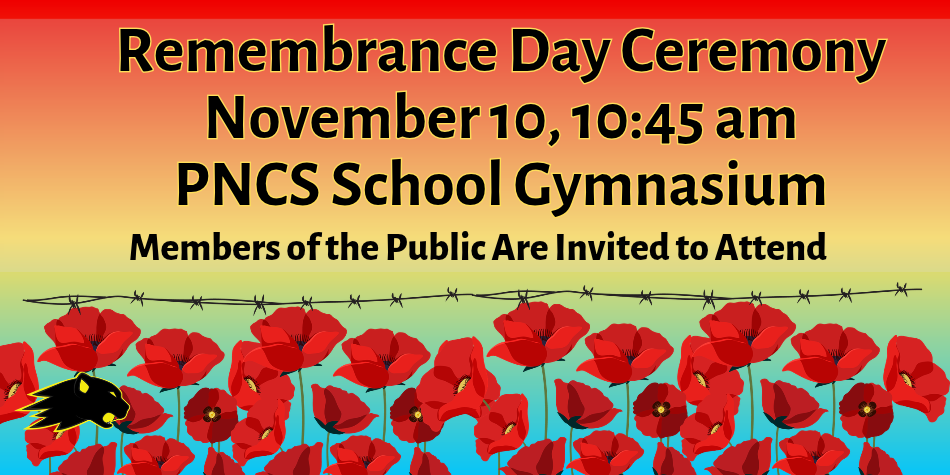 Remembrance Day Ceremony on Nov 10@ 10:45 am